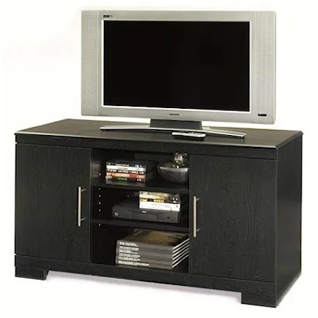 Contemporary TV Console with Block Feet